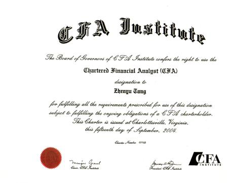 CFA,CFA证书